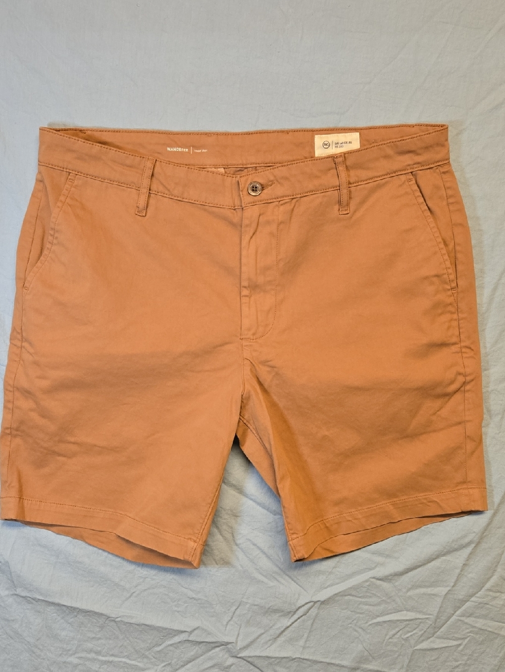 AG Adriano Goldschmied Pink Sand Flat Front Chino Wanderer Trouser Shorts